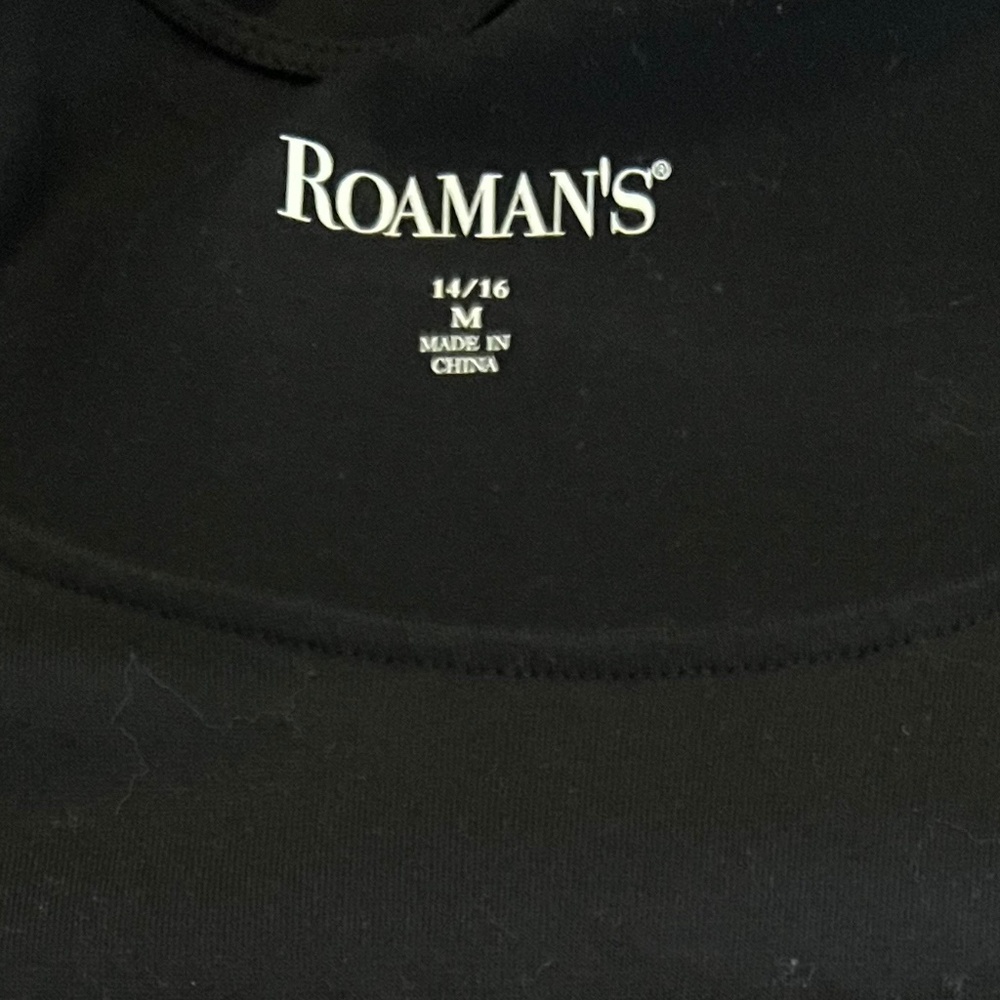 Romans Three Quarter Sleeve Gold Sequin Embellished Tunic 30" Length Cotton/Poly - Picture 4 of 5